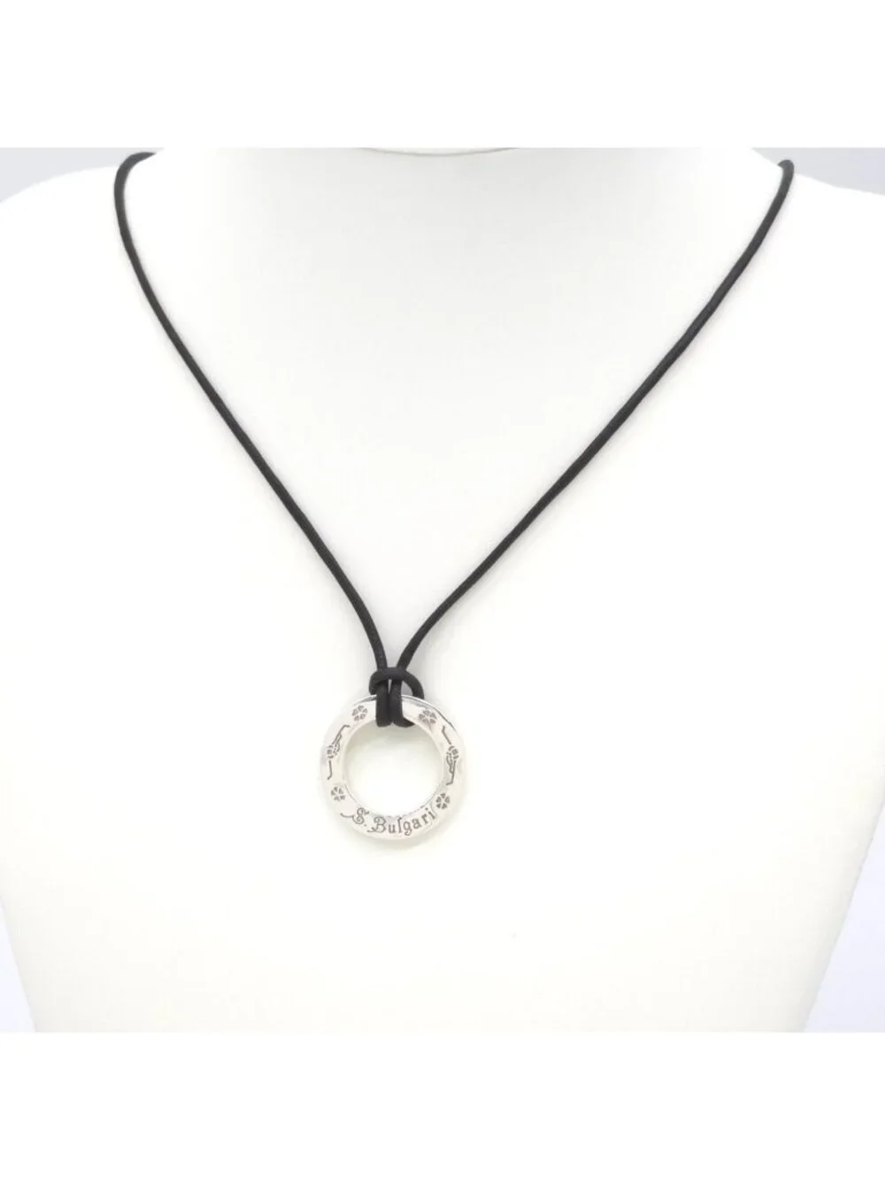 Bvlgari Save the Children Pendant Maximum 70 Sterling Silver Black